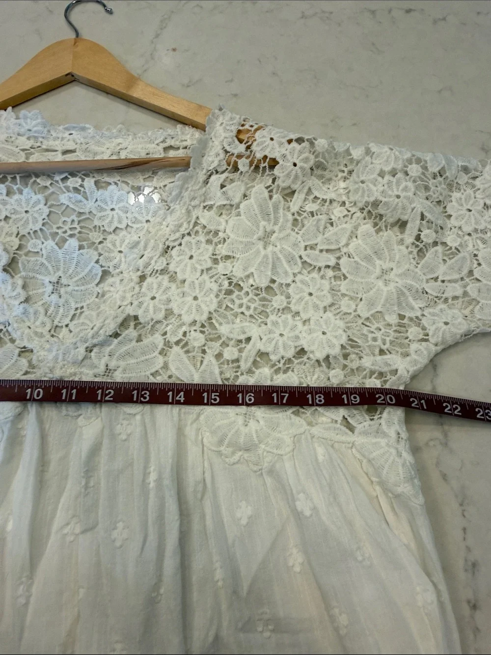 Free People Lina Lace White Blouse Size Medium